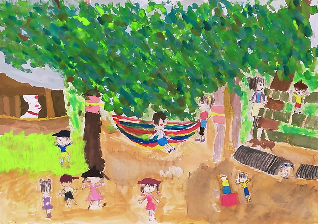 「わたしのSanjo森のようちえん」上林小学校　２年　本間　梨々香